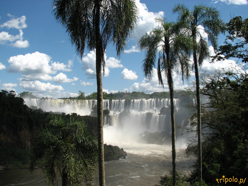 Argentyna, Wodospady Iguazu - widok ze ścieżki wokół wodospadów