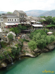 Mostar - stare miasto i rzeka Neretwa