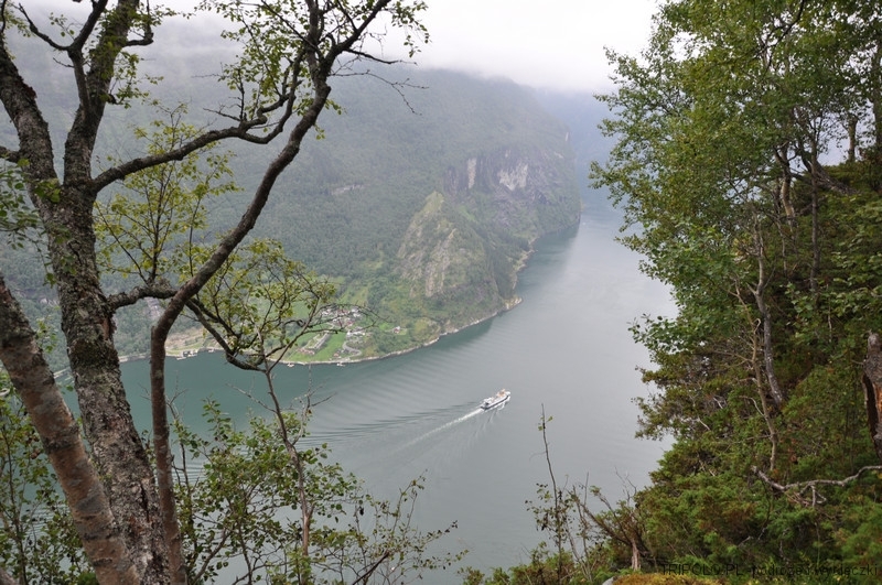 Geirangerfjord widok z punktu widokowego Losta