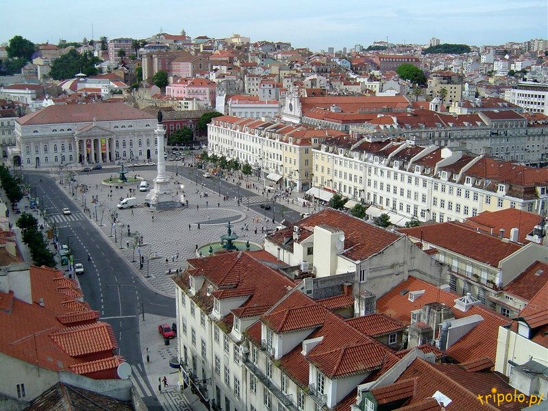 Portugalia, Lizbona - Plac Rossio.