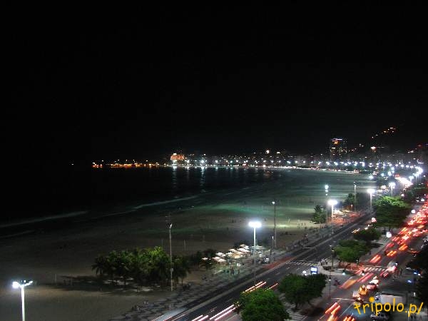 Plaża Copacabana nocą