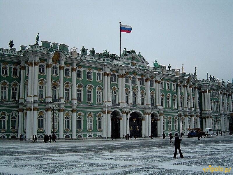 Plac Pałacowy w Sankt Petersburgu - Pałac Zimowy (Ermitaż)
