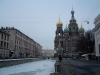 Zamarznięty Kanał Gribojedowa w Sankt Petersburgu